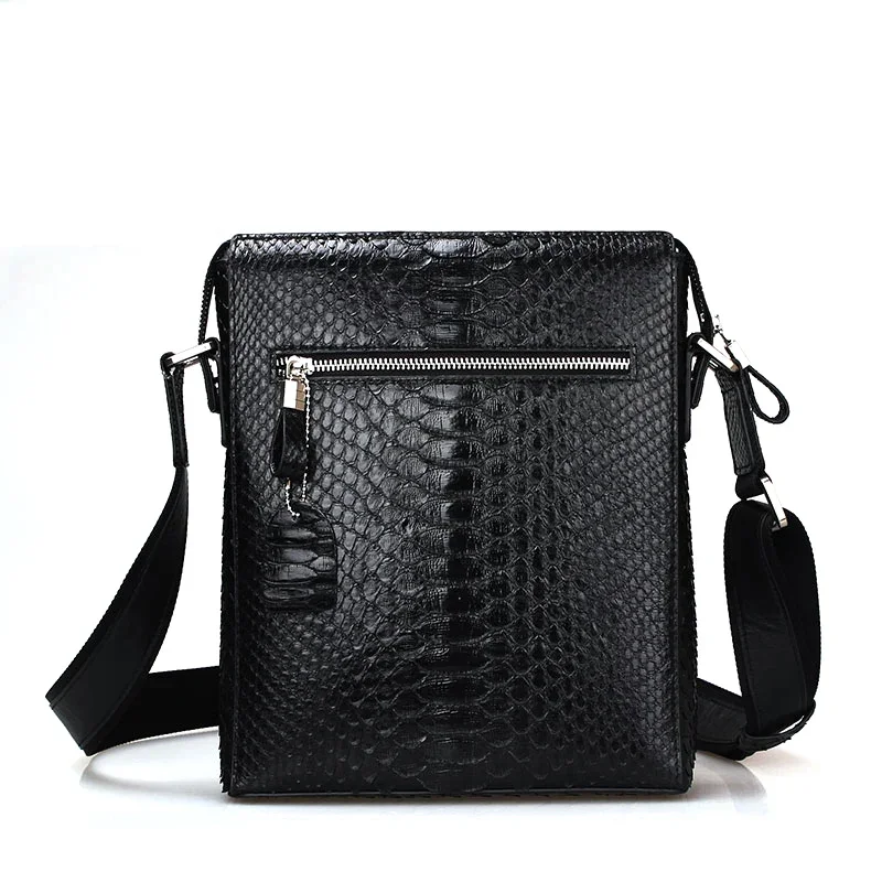 yuanyu Python Men bags  Single shoulder bag  Inclined  bag  Vertical men bag