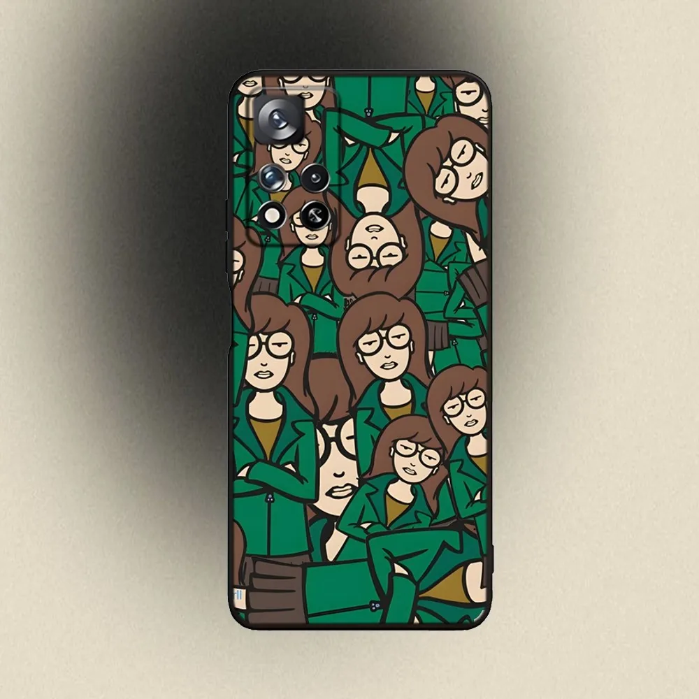 Cartoon D-Daria Phone Case For Samsung Galaxy A20,A21s,A22,A31,A32,A52,A53,A72,73,A80,A91 Soft Black Cover