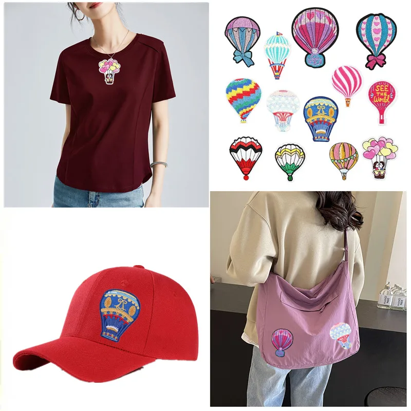 

Cartoon Hot Air Balloon Embroidery Sew/Iron On Patches for DIY Clothing Hat Coats Jeans T-shirt Sweaters Shoes Bags Socks