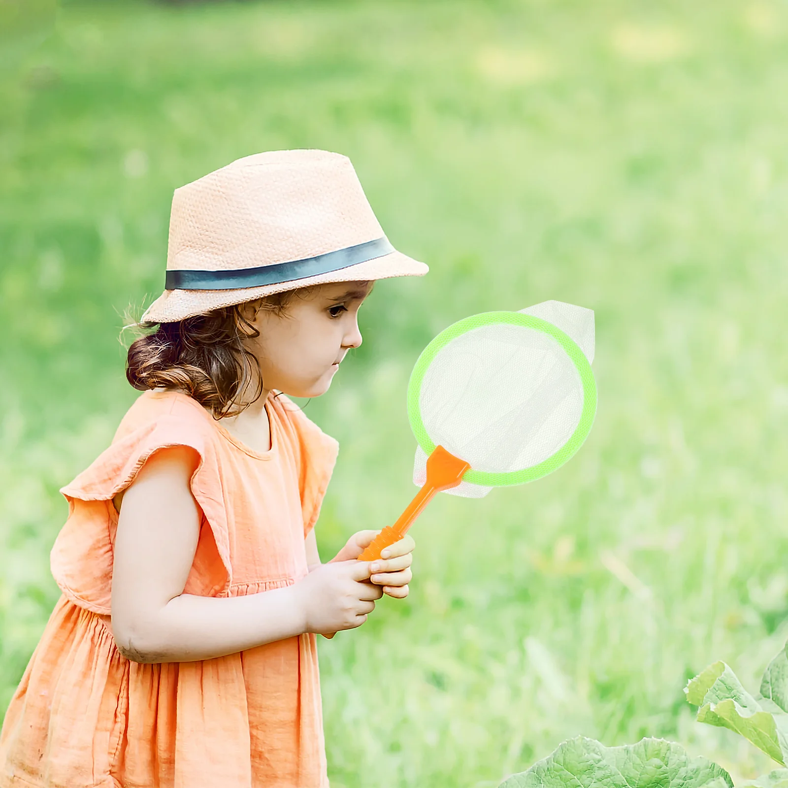 Grands filets de capture en plastique pour enfants, ergonomiques et légers, pour collecte d'insectes, outils de parc de bain, 4 pièces