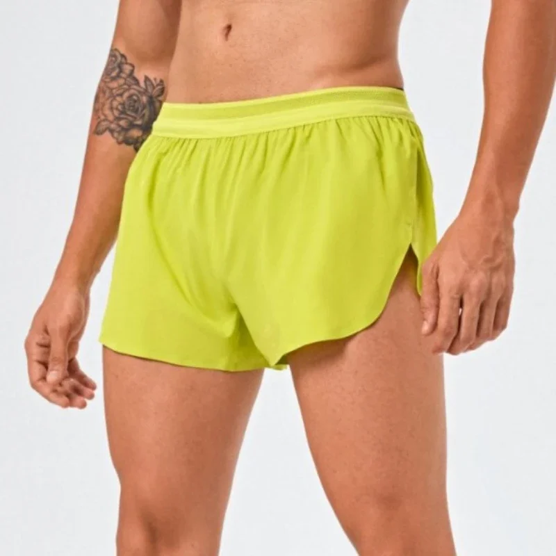 Men's Marathon Running Sports Shorts Anti-escaping Lining Quick Dry Workout Short Breathable Fitness Training Jogging Short Pant