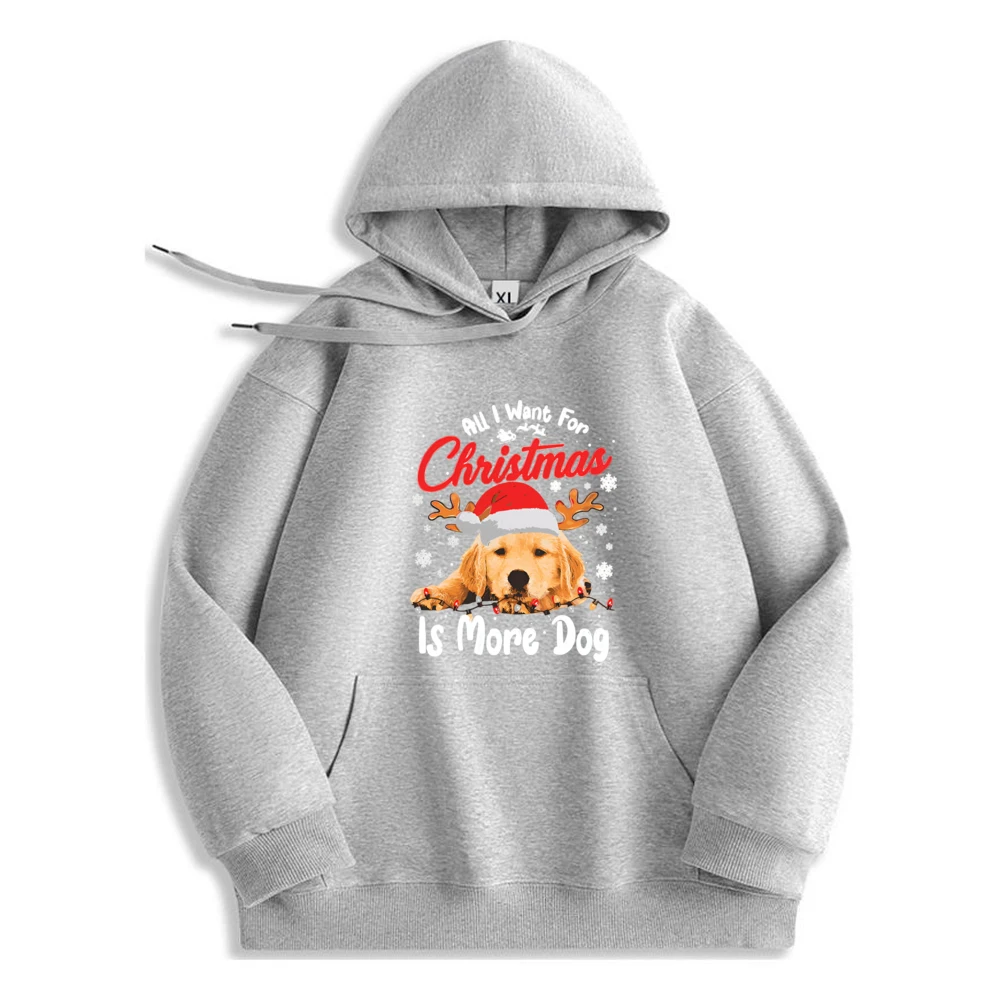 Golden Retriever Christmas Santa Hoodie Luxury Clothing Fashionable Mens Sweatshirt Streetwear Tops