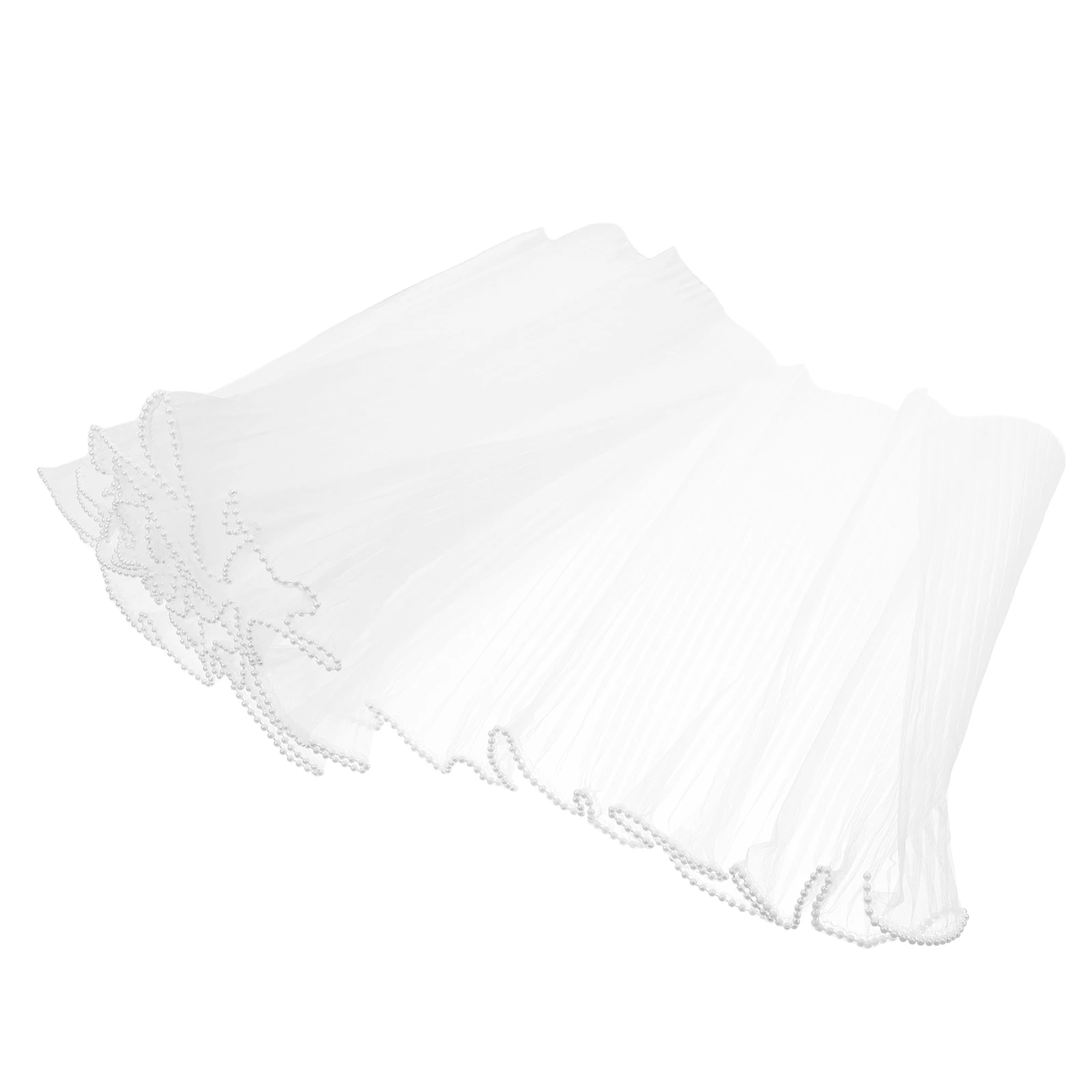 

Pearl Wave Mesh 27cm White Tulle Ribbon Floral Packaging DIY Cake Decoration Material Bouquet Wraps Wedding Decorative Ribbons