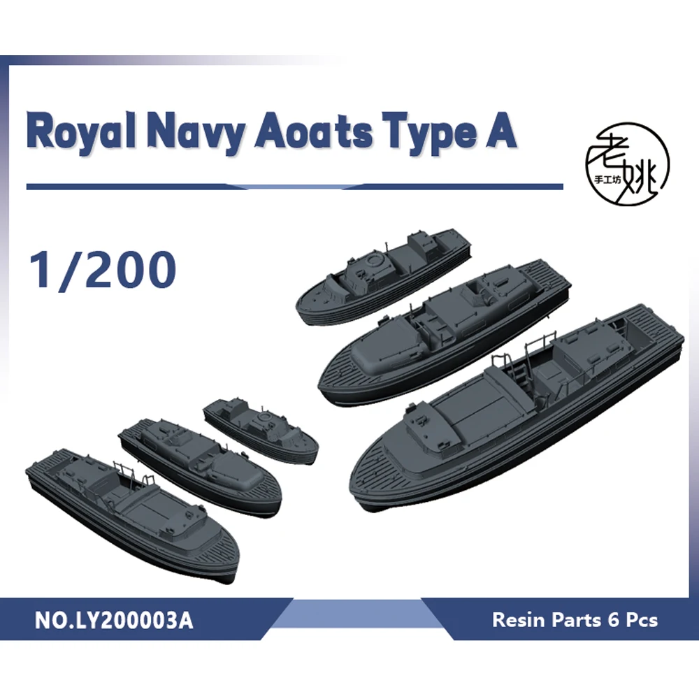 Yao\'s Studio LY003A 1/144 1/200 1/350 1/700 3D Printed Resin Model Kit Royal Navy Boats Type A