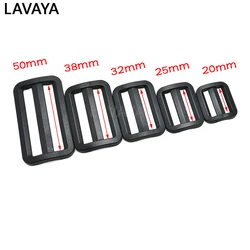 5pcs Plastic Buckle Black Curve Tri-Glide Slider 20mm 25mm 32mm 38mm 50mm Adjustable Buckle for  Belt Suitcase Bags DIY