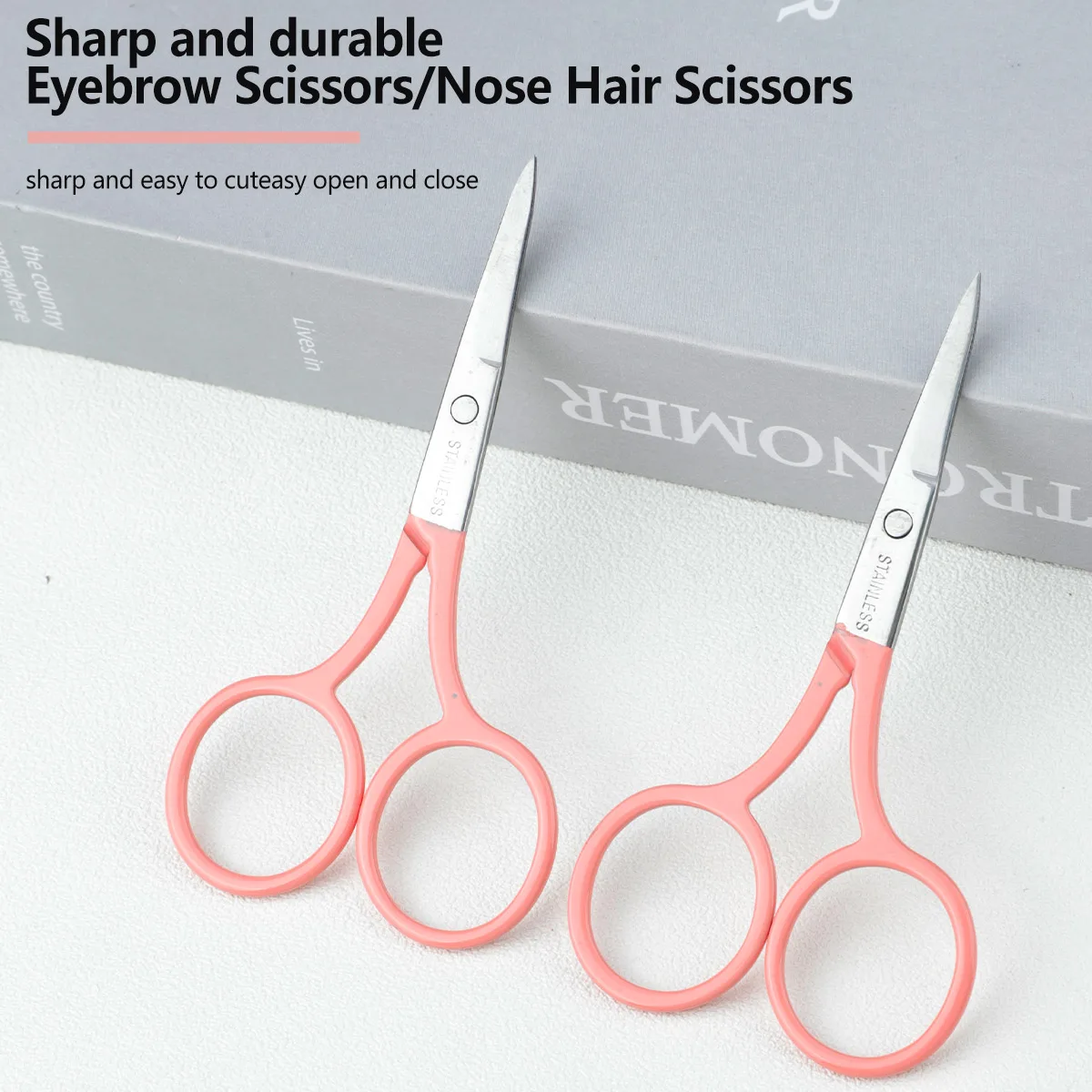 1 Pcs Cross Embroidery Flower Scissors Make-Up Scissors Cross-Border Stainless Steel Tip Scissors Color Titanium Tip