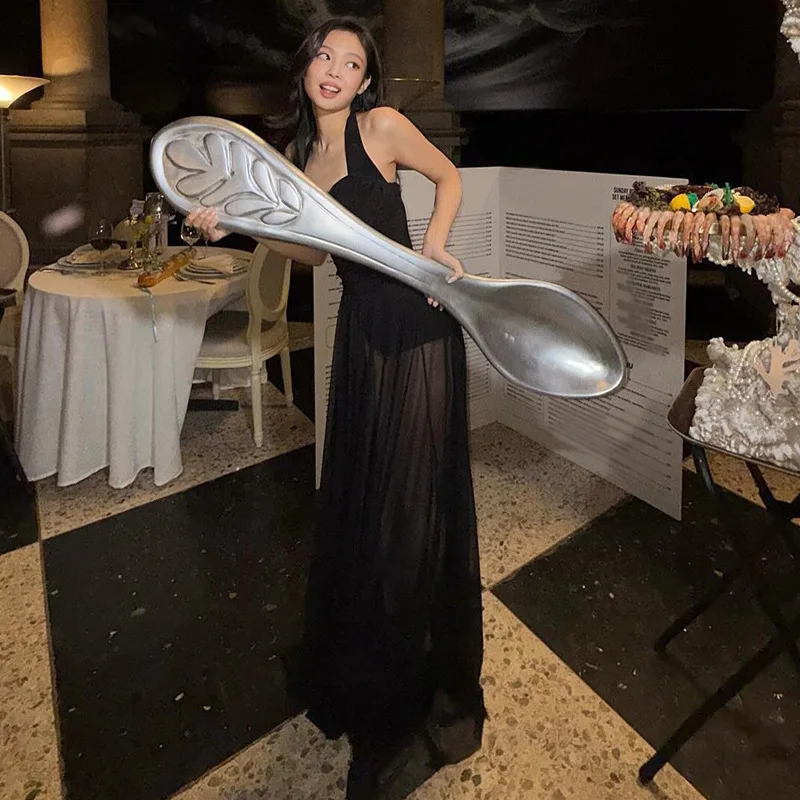 2022 lente en zomer nieuwe dameskleding met slanke hals en split Z505