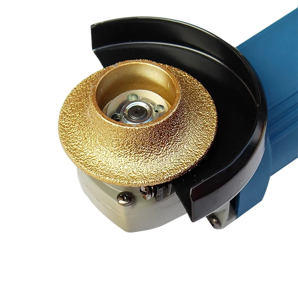 

1pc Vacuum Brazed Diamond Grinding Wheel Edge Wheel Hole Diamond Smooth Polishing Wheel For Tile Quartz Marble Granite