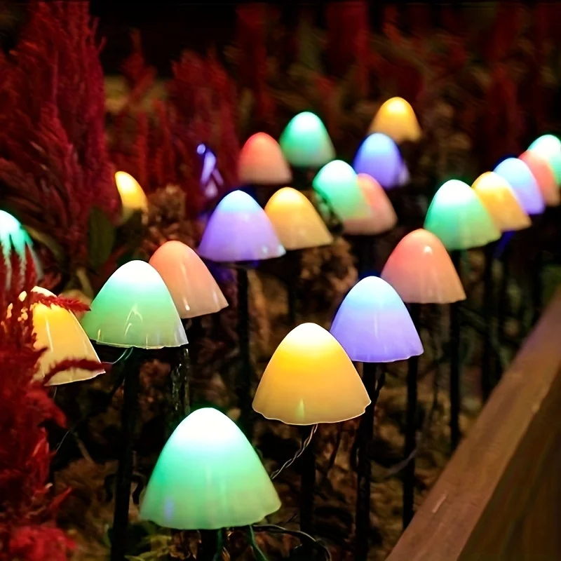 Solar Mushroom Lights 20LED Outdoor, 8 Lighting Modes, IPX4 Waterproof,Garden Decor for Yard, Walkway, Easter Party
