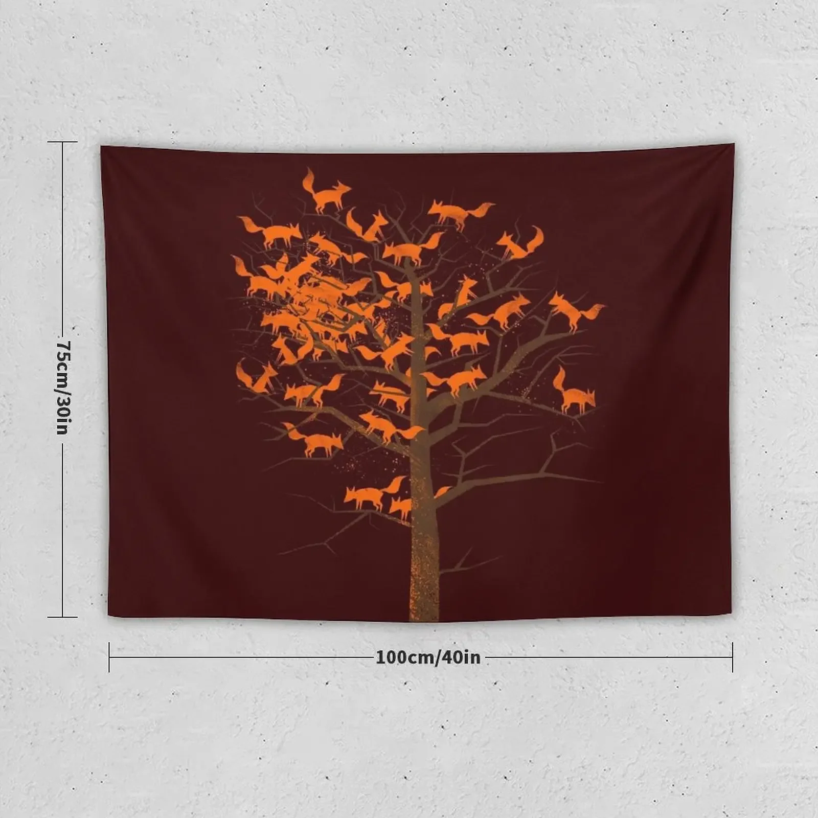 Blazing Fox Tree Tapestry Room Design Room Decoration Aesthetic Outdoor Decoration Tapestry