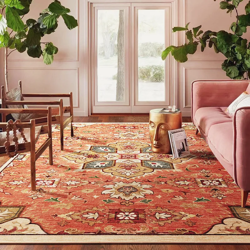 

Retro Moroccan Carpets Turkish Persian Rug for Living Room Vintage Floor Mat Bedside Bedroom Area Rug American Carpet Large Rug