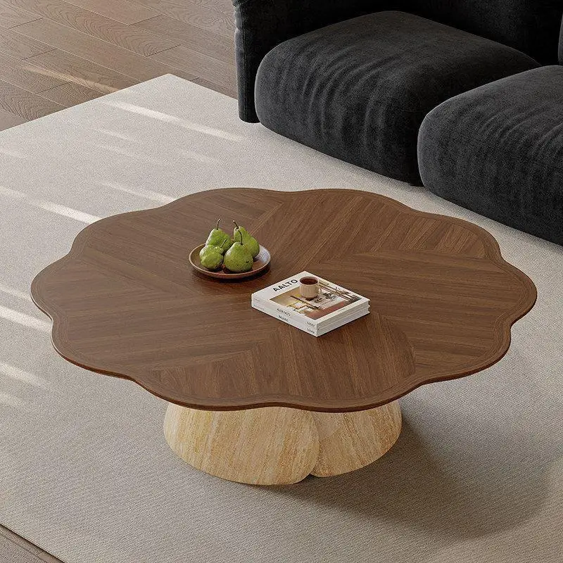Petal coffee table Parquet designer coffee table