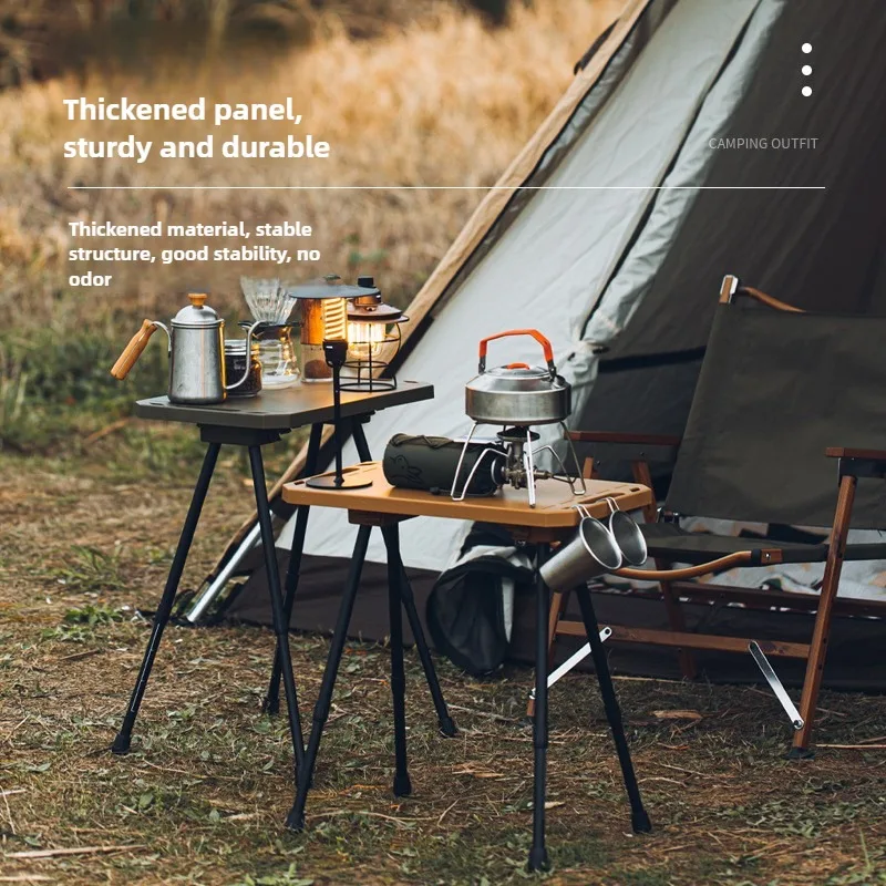 طاولة تخييم قابلة للطي بارتفاع قابل للتعديل، خفيفة الوزن للغاية وسهلة الحمل، مكتب تكتيكي مع أرجل من سبائك الألومنيوم وسطح بلاستيك ABS #3