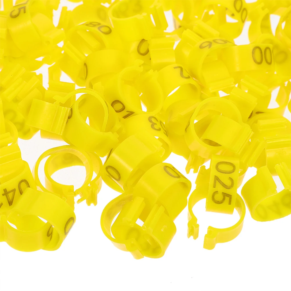 

100 Pcs Identification Chick Numbered Pigeon Rings Identifying Bird Leg Poultry Homing