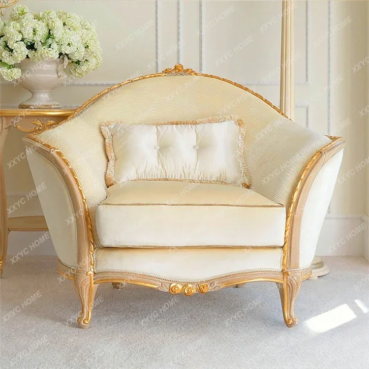 HH Sofa combination single and double three-person fabric carving simple  living room sofa photography model room furniture