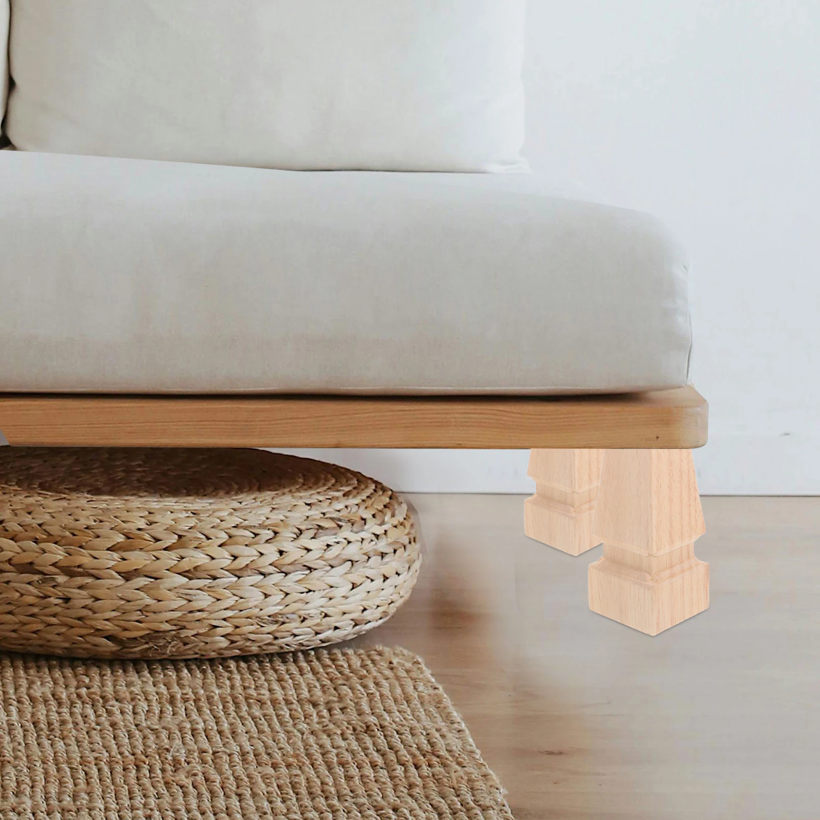 

Wooden Furniture Feet Table Legs Heavy Duty Dresser Risers Modern Replacement Kitchen Bed Frame Square Wood Sturdy Decor