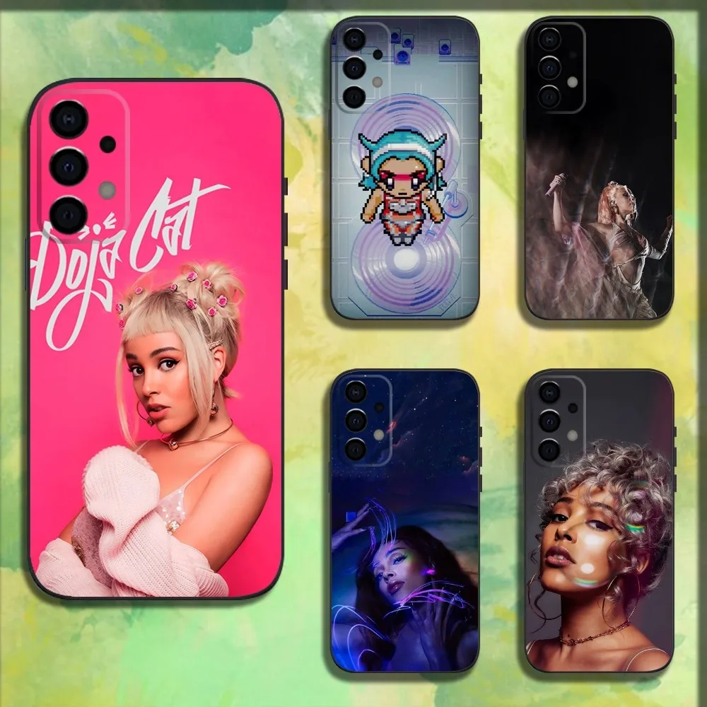 Singer D-Doja Cat Phone Case For Samsung Galaxy A13,A21s,A22,A31,A32,A52,A53,A71,A80,A91 Soft Black Cover