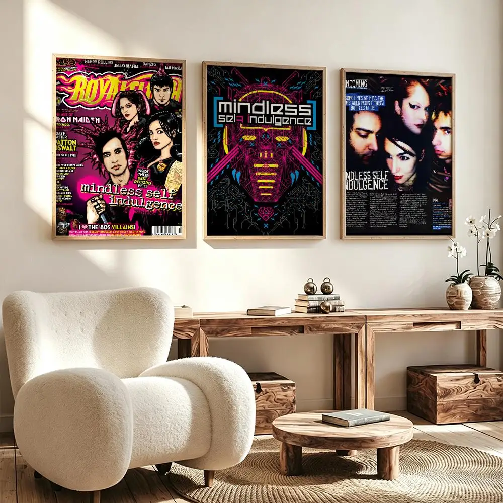 Modern Aesthetic Wall Art Poster band Mindless Self Indulgence Poster for Office Home Decor Interior Large Wall Picture Print
