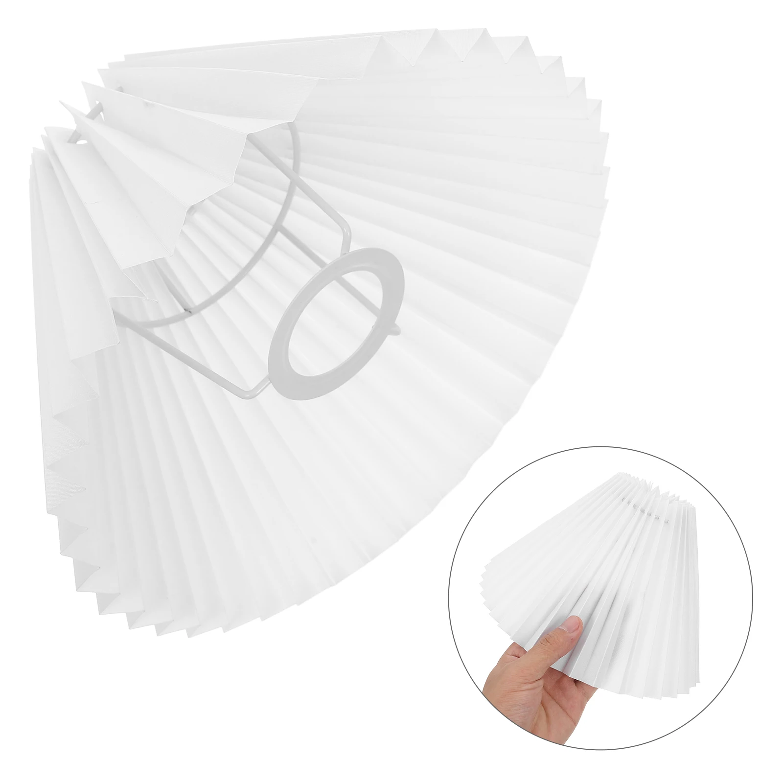 

Pleated Fabric Lampshades Table Floor Desk Replacement Lamp Covers Fabric Lamp Shade Bedside PVC Lampshade home hotel light deco