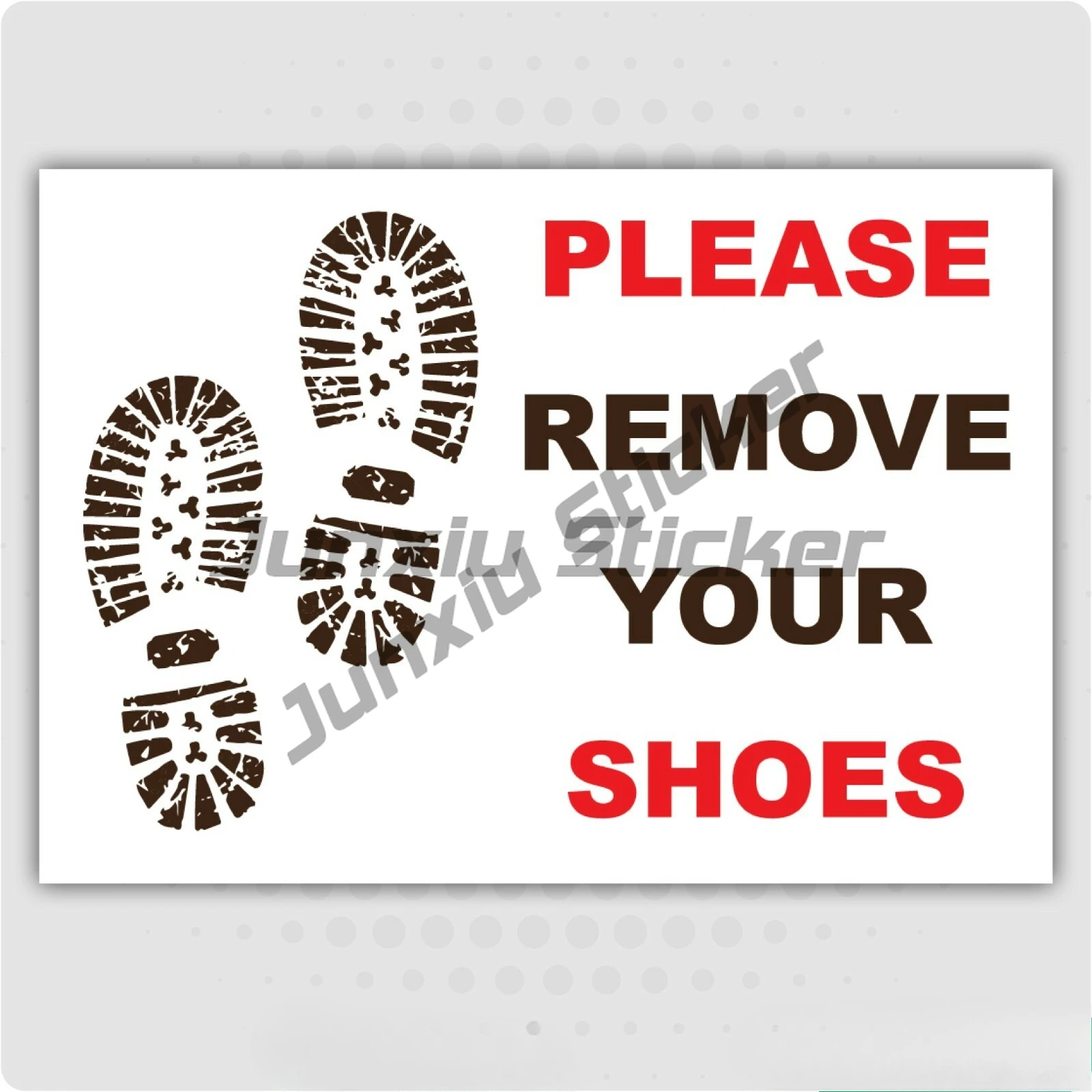 

Please Remove Your Shoes Self Adhesive Stickers Signs