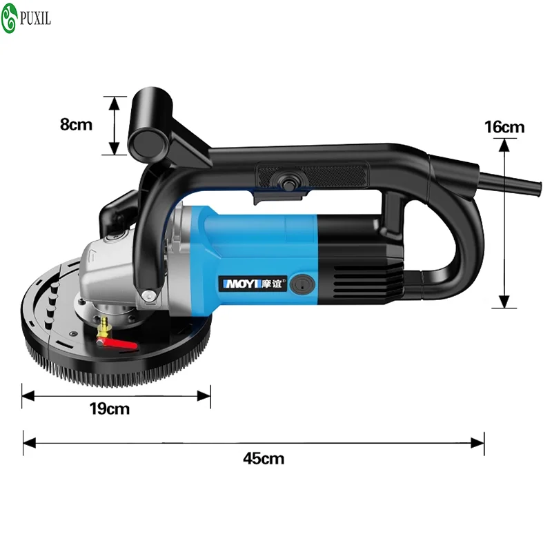 Dust Free Ground Coarse Planing Machine Wall Planer Rough Planer Ground Concrete Polishing Grinding Tool Electric Wall Shovel