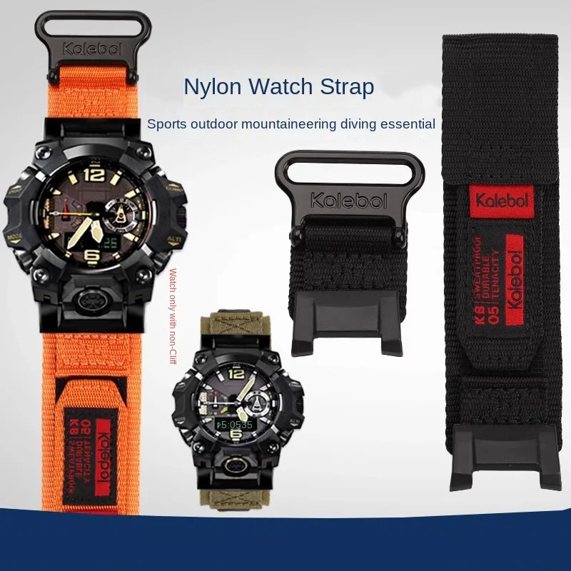 For CASIO G-SHOCK GWG-B1000 Modified Nylon Watch Strap gwg b1000 Adhesive WatchBand for Men Adjustable Watch Accessories