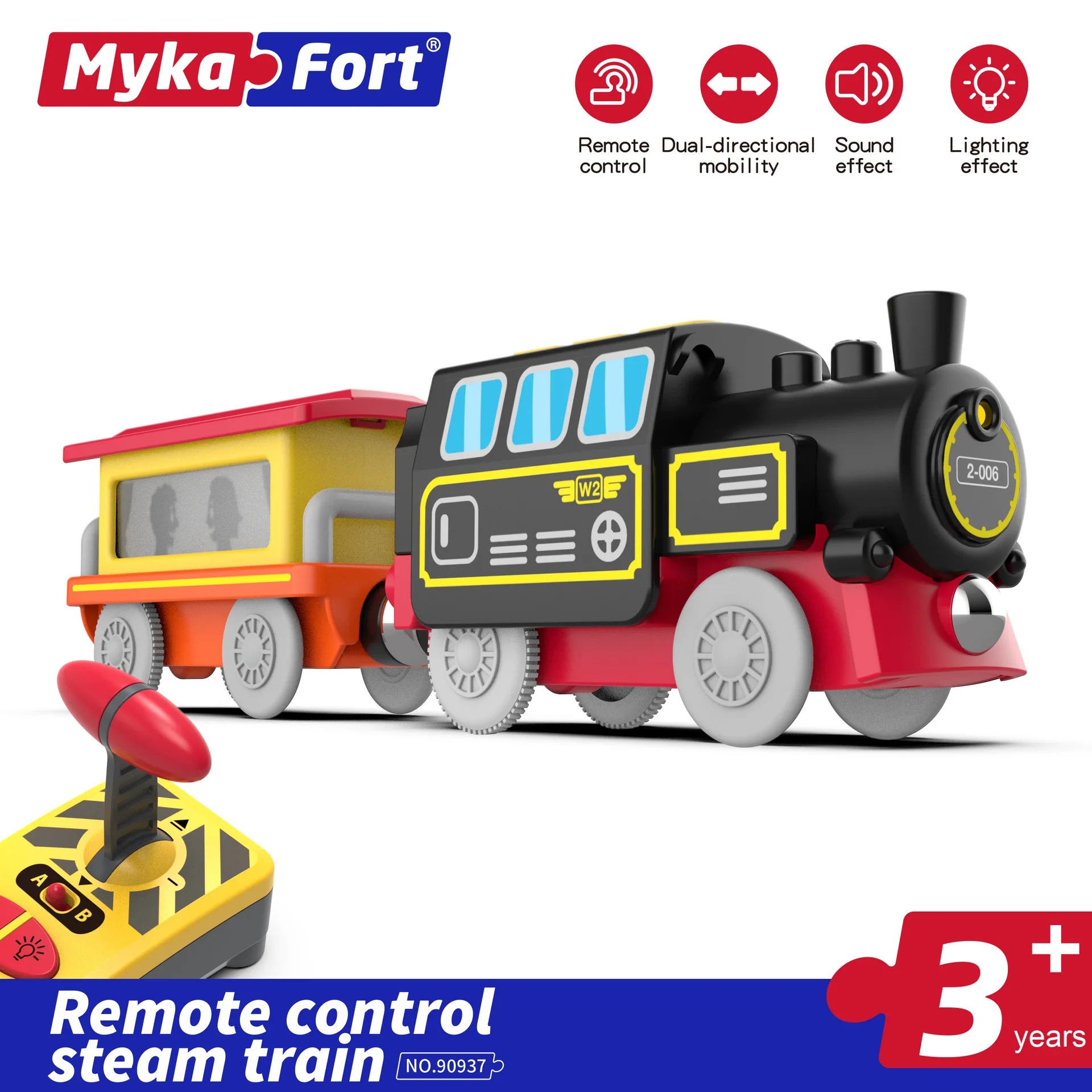 Treno elettrico magnetico telecomandato compatibile con auto giocattolo pista in legno treno per bambini pista per auto giocattoli regalo W01