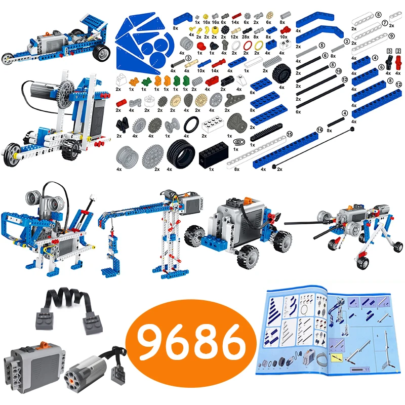 9686 Technical Parts Multi Technology MOC Brick Educational School Student Learning Building Block Power Punction Teaching Tools