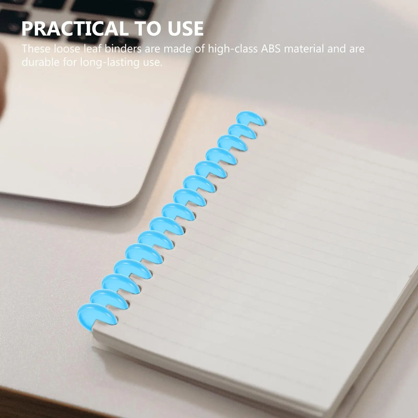 44 Pcs Black Ring Disc Binding Buckle Mini Discs for Planner Circa Binders Diy Bound Notebook Accessories Blue Rings Office