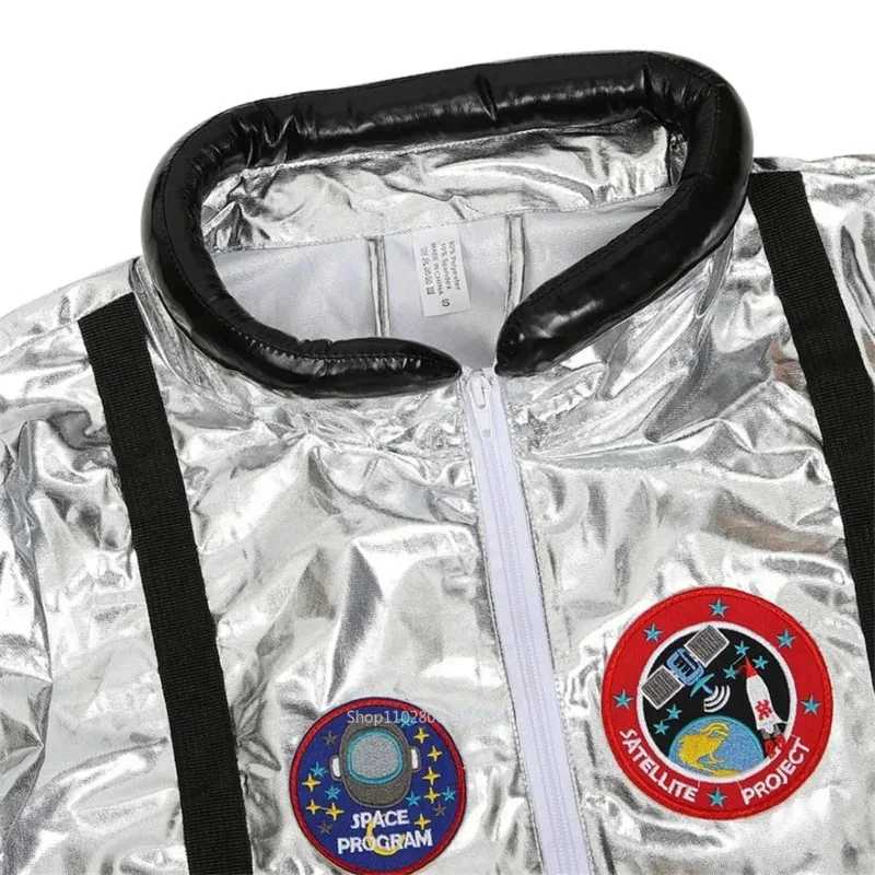 Bambini Adulti Spaceman Tuta Volo Astronauta Tuta Costume Cosplay Uniforme unisex Halloween Dress Up Regalo Tuta spaziale