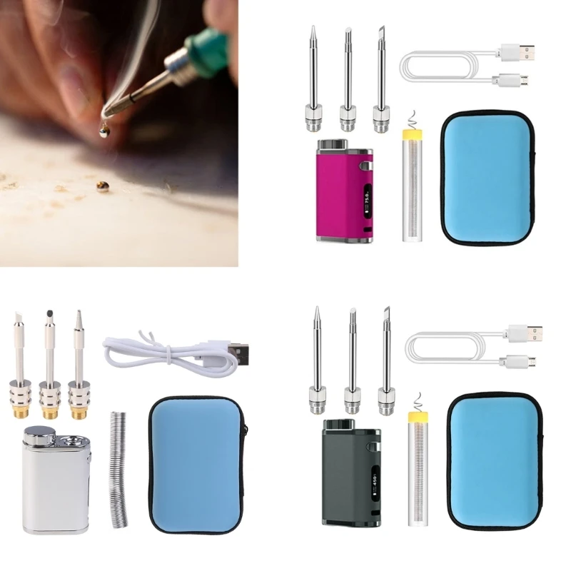 1-75w Battery Soldering Iron Wireless Portable Rechargeable Soldering Iron 1 Set Dropship