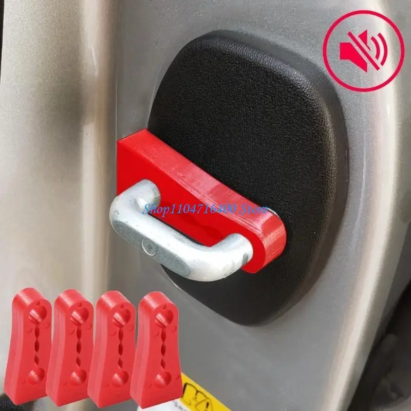 y1gd Door Lock Sound Deadener Damper Buffer Car Door Damper Quiet Noise Deaf Soundproofing Seal Auto Accessory 4