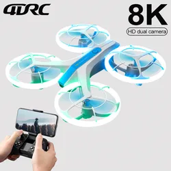 4DRC nowy V33 8K Mini Drone 4K profesja HD szerokokątna kamera 360 ° ochrona WiFi FPV drony wysokość utrzymać zdalnie sterowany Quadcopter zabawkę prezentową