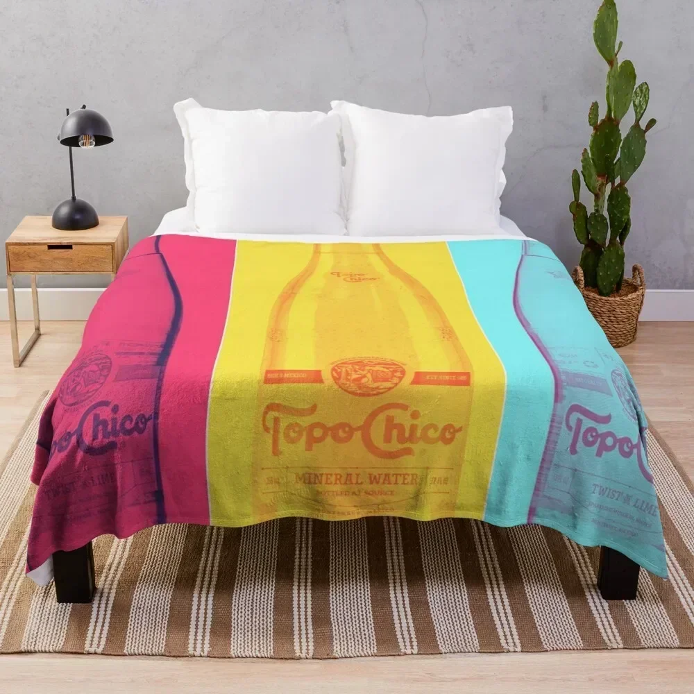 

Topo Chico Throw Blanket Faux Fur Soft Warm Blanket for Bed