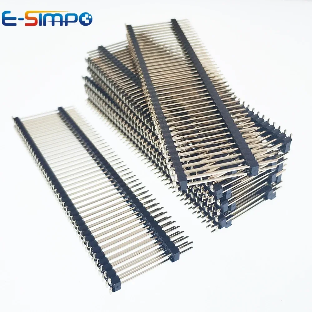 2.54mm SMT Double Row Board Spacer L30mm 2x15/25/40P Surface Mount Breakable Dual Plastic Gold PCB Male Pin Header Connector