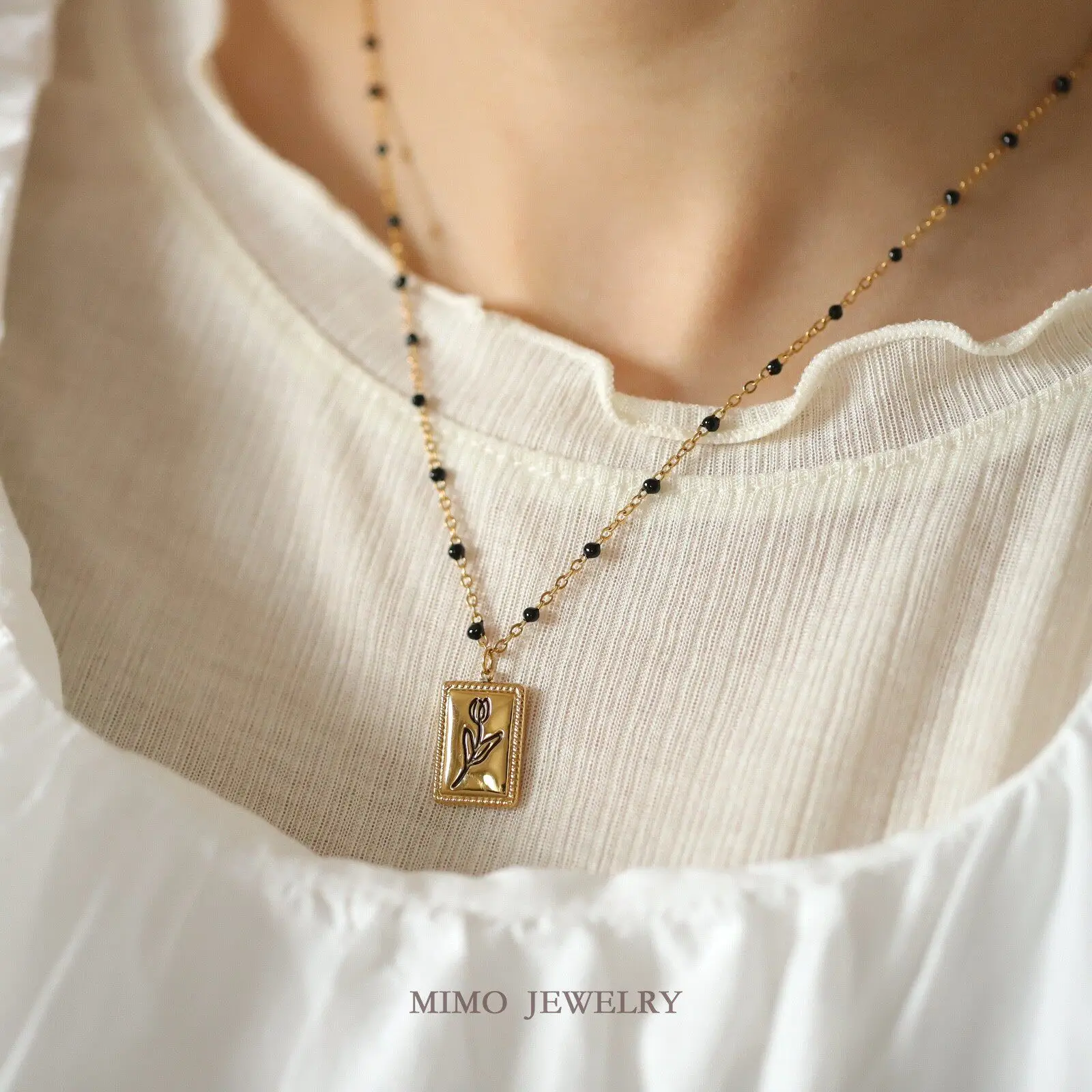 

1 шт. подвеска-шарм в форме тюльпана из титановой стали с золотым покрытием для изготовления ювелирных изделий, аксессуары для браслетов своими руками