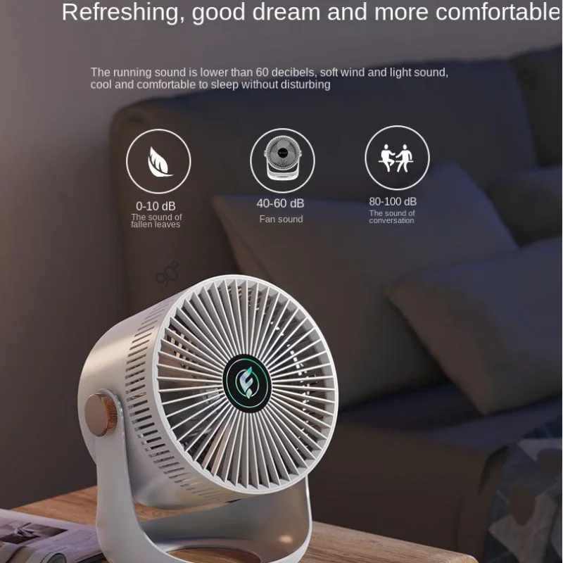 

Portable Smart Electric Fan with USB Charging, Desktop & Wall-Mounted Dual Use, Quiet Cooling for Home, Office, Dorm - Efficient