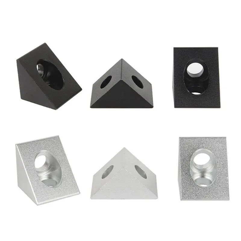 4pcs 1515/2020 Aluminum Block 90 Degree Angle Corner Connector for V-Slot/C-Beam Aluminum Extrusions Profile 3D Printer Parts view 3