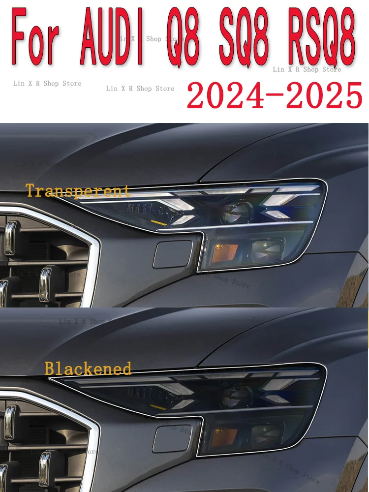 

Для AUDI Q8 SQ8 RSQ8 2024-2025 автомобильная внешняя фара против царапин, передняя лампа, оттенок, защитная пленка из ТПУ, аксессуары для ремонта