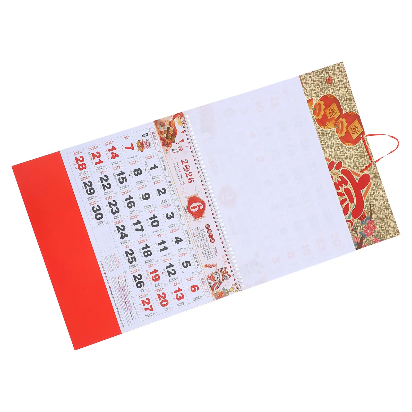 

2026 Year Of The Horse Wall Calendar Chinese Lunar Date Planner Monthly Paper Hanging Decor For Home Office Festival Tear Off