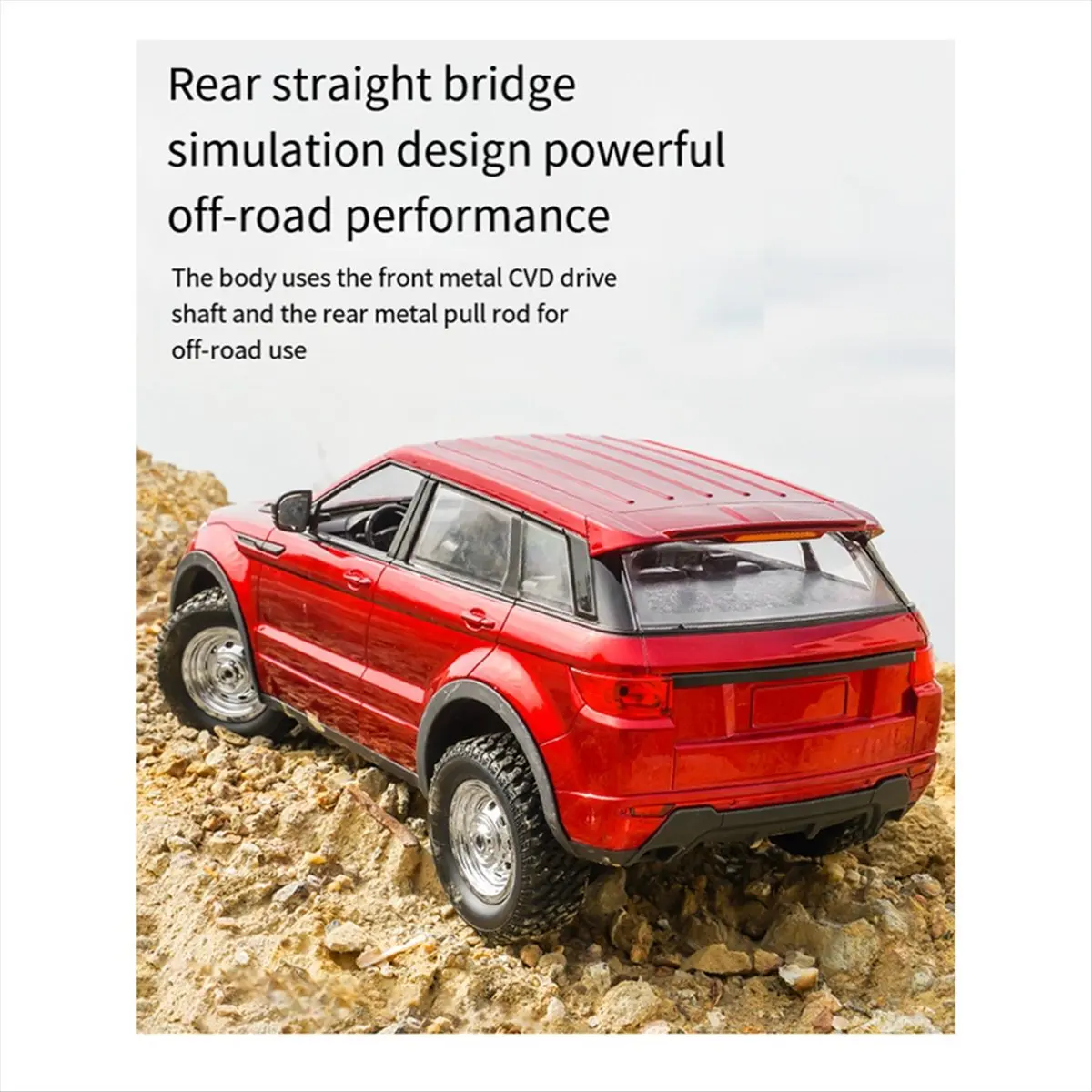 giftnew LDRC LD1299 1/14 RC Drift Car 2.4G 4WD RC Car with LED Lights Rechargeable Off-Road Truck Red