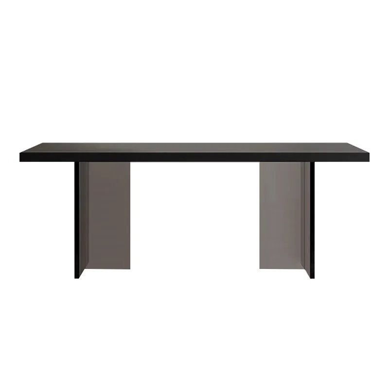 

Acrylic rock slab dining table pure black Deli Feng hanging floating table modern simple small apartment rectangular dining