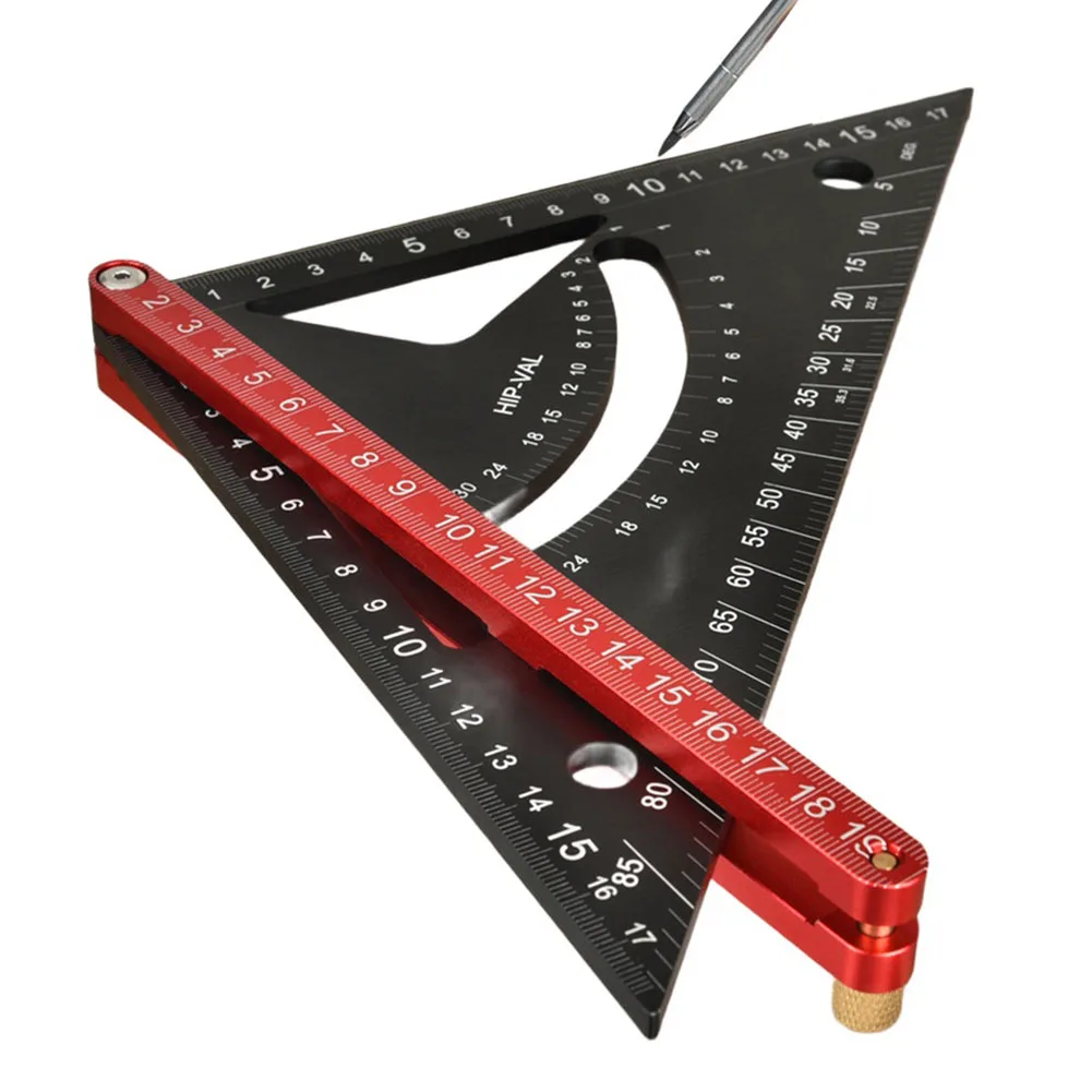 1PCS 2025 NEW Triangle Ruler Carpenter Square Ruler Aluminium Angle Measurement Woodworking Set Squares Gauges Tool Parts