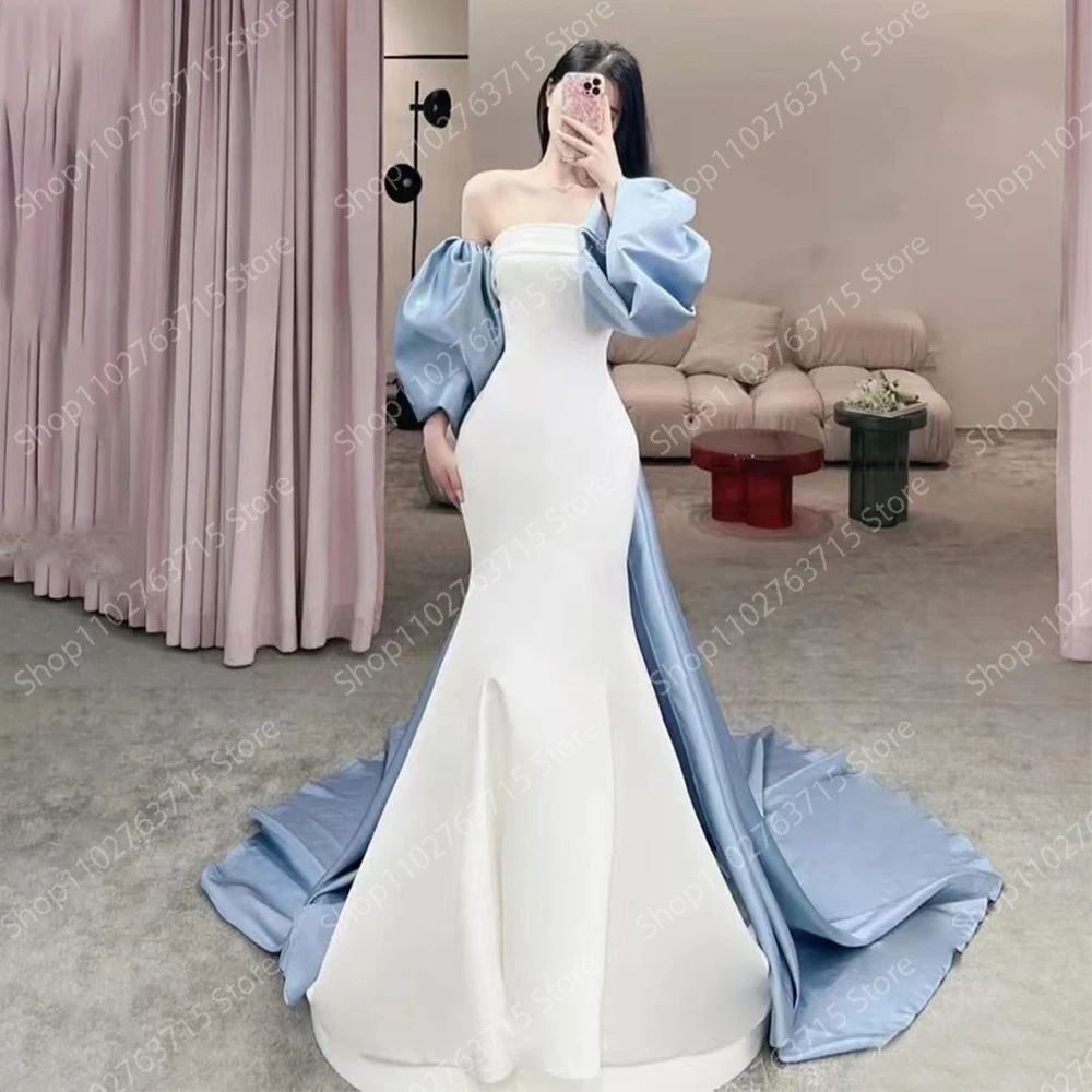 Robe de Soirée Longue en Satin pour Femme, Élégante, Sans Bretelles, Longueur au Sol, Sirène, Bal de Promo, Gala de Mariage, Événements Spéciaux, 2024