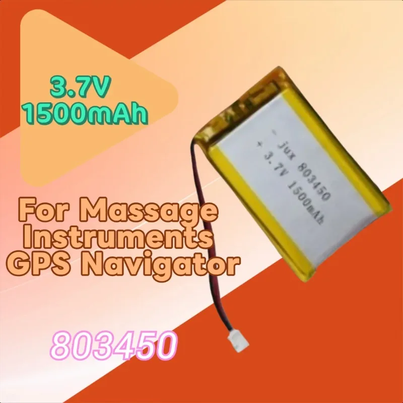 

New 803450 3.7V 1500mAh Lipo Polymer Rechargeable Batteries for Massage Instruments GPS Navigator