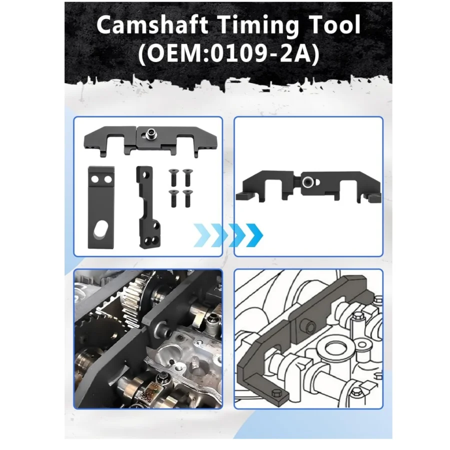 Ferramenta de ajuste do motor corrente de distribuição da árvore de cames compatível com citroen para peugeot para ds compatível com opel 1.0 1.2l puretech