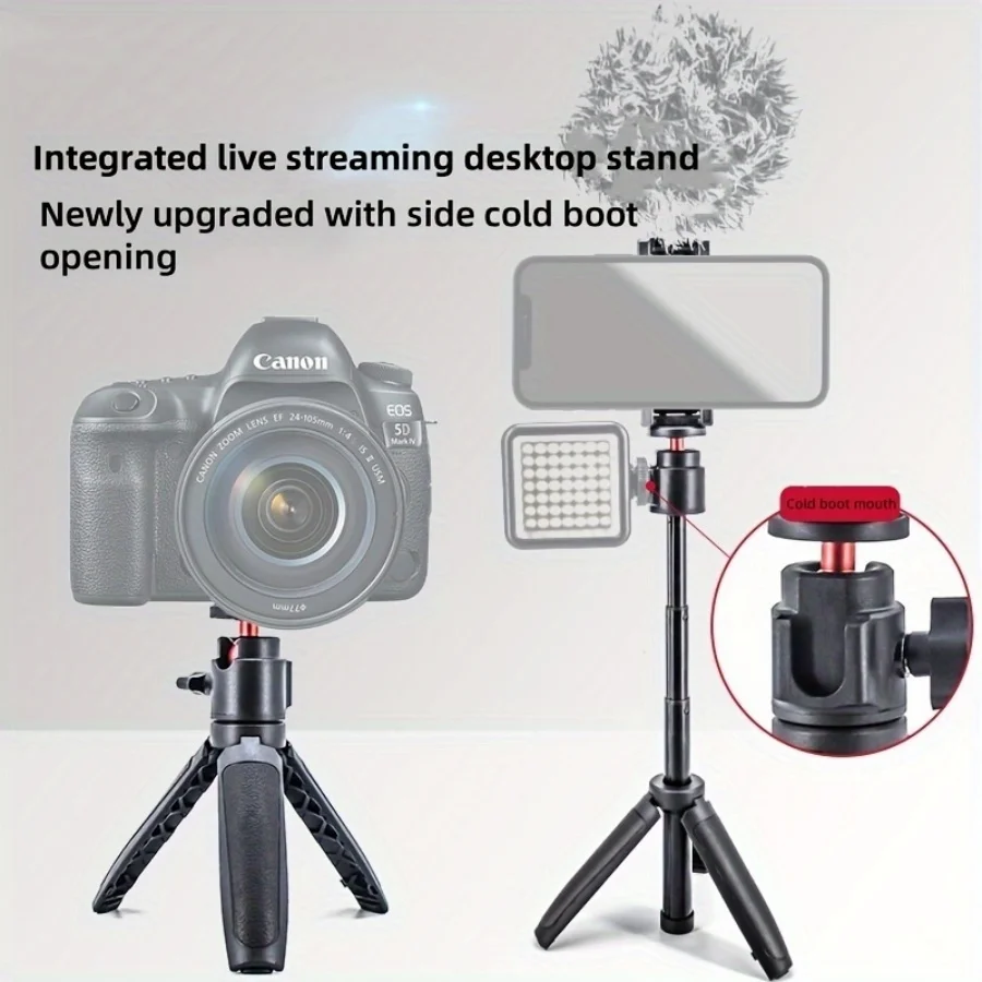 Desktop Extension Tripod Portable Mini Phone Camera Micro Single Live Vlog Stand Three Section Extension Shrink Selfie Stick