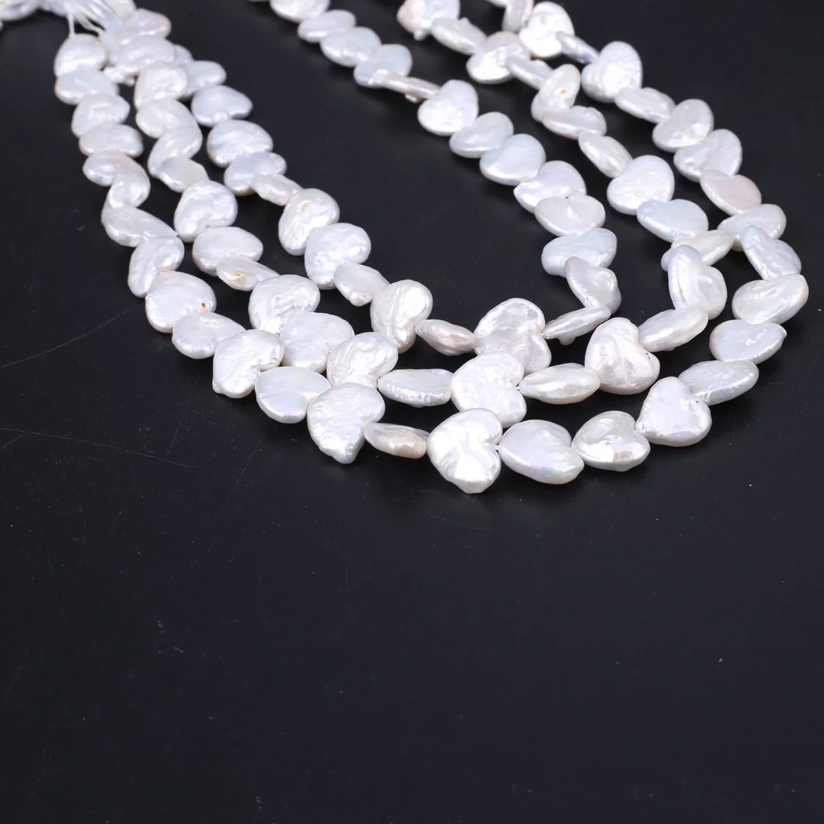 Natural Fresh Water Pearl Beads Heart Shape Spaced Isolated Loose Beaded for Jewelry Making DIY Necklace Bracelet Accessories