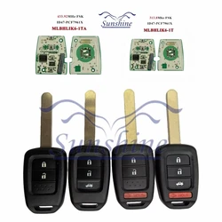 Sunshine MLBHL1K6-1TA Remote Car Key For Honda Accord Civic City CRV HRV Fit Jazz 2/3/4 Buttons ID47 PCF7961 Chip 313.8/433MHZ