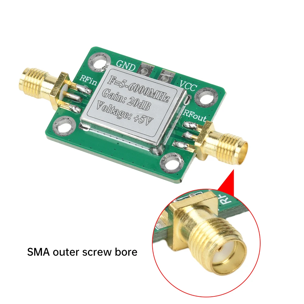 5-6000MHz (20dB) RF Module DC5V Ultra-Wideband Medium Power Amplifier Module With Shielded Enclosure